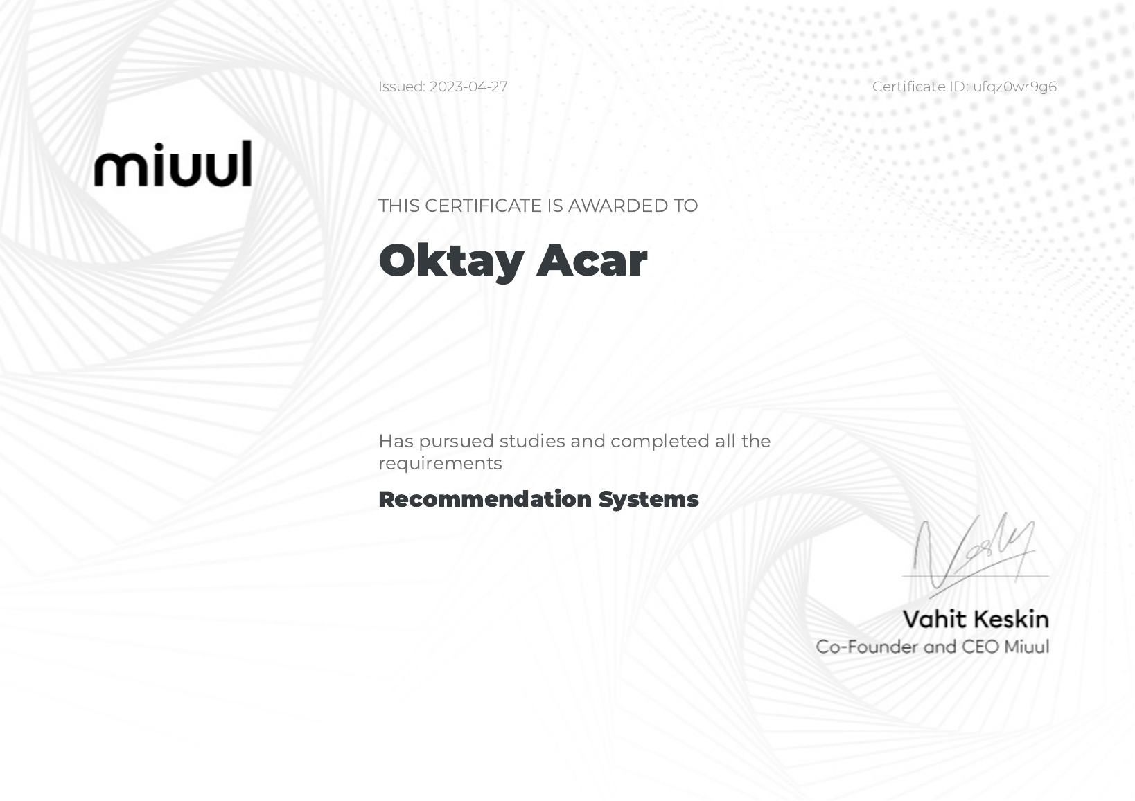 Recommendation Systems